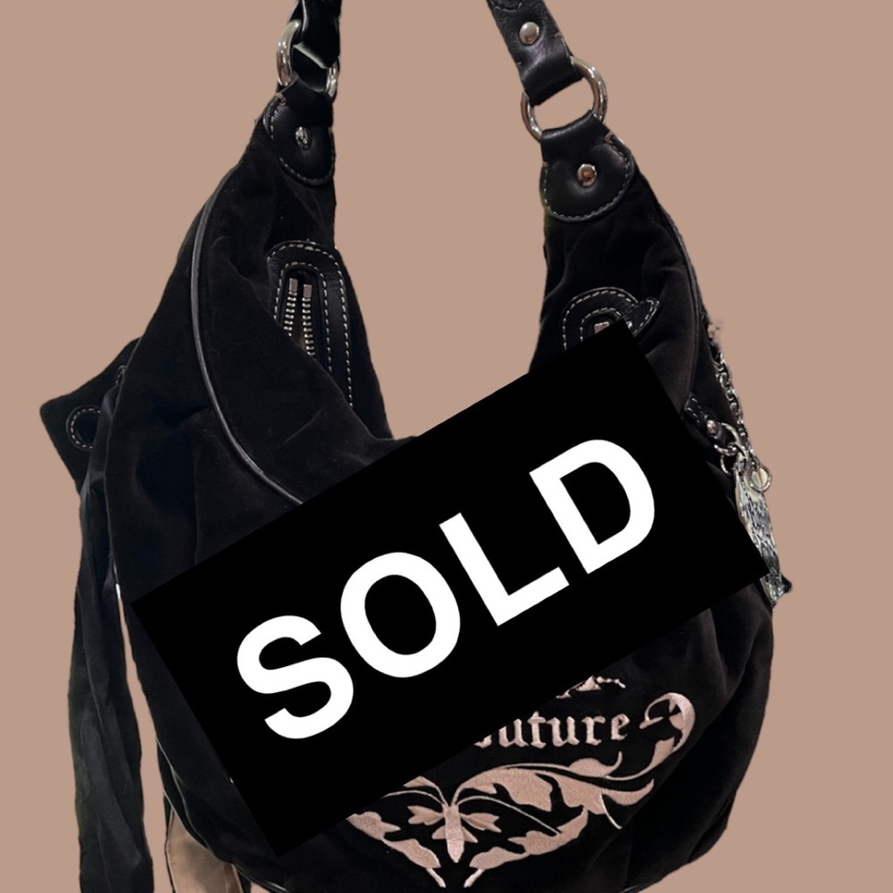 Y2k juicy couture velour hobo shoulder bag